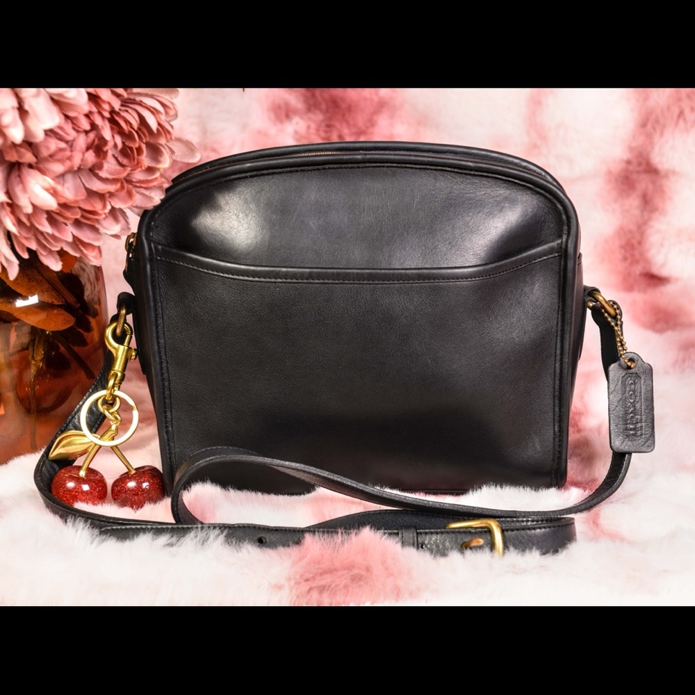 Coach Black Leather Metropolitan Bag